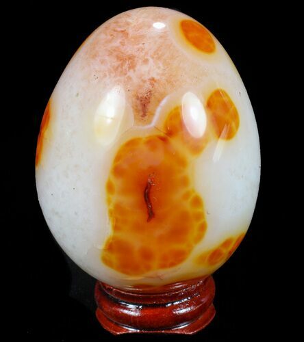 Colorful Carnelian Agate Egg #70923
